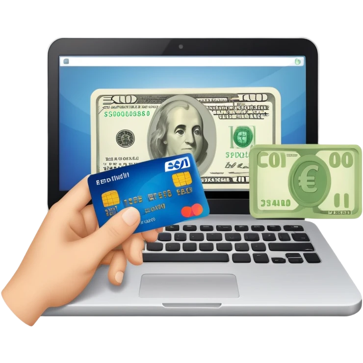 Hacker debit bank card more cash Euro  emoji
