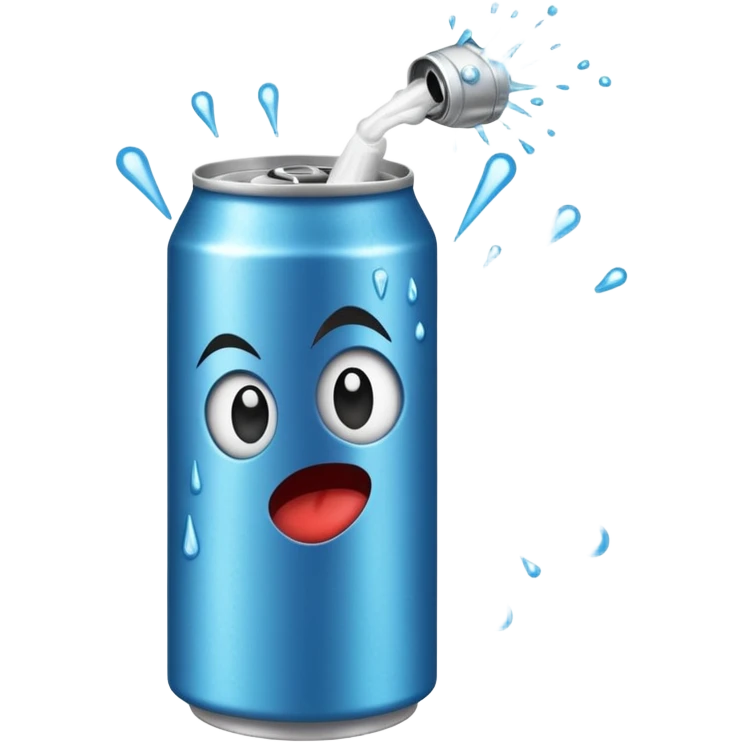 Soda can exploding emoji