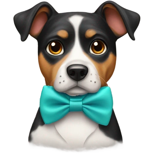 Dog with bow tie  emoji