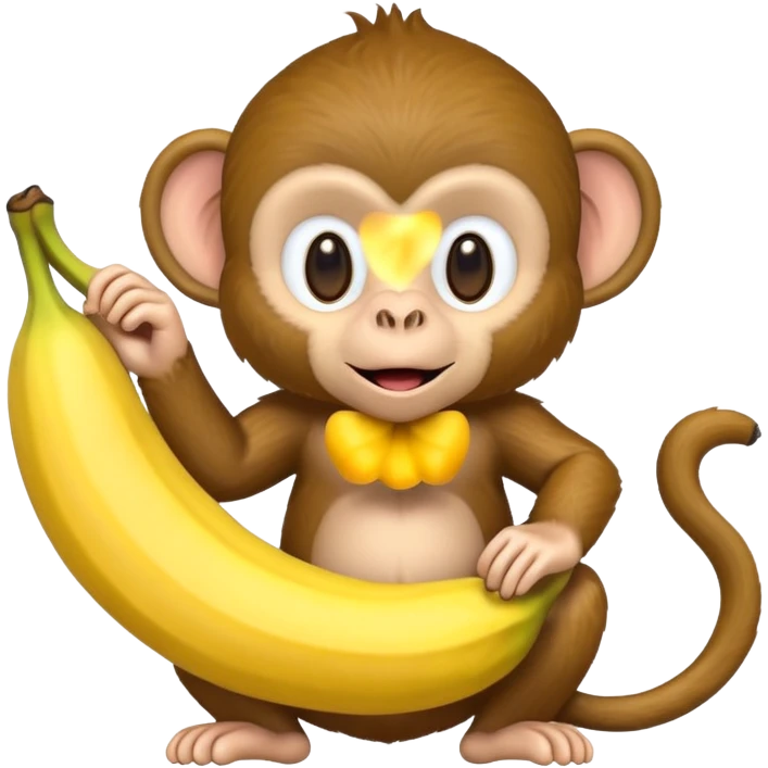 monkey with a banana emoji