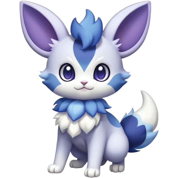 Minccino-Espurr-Meowstic-creature-hybrid, full body  emoji