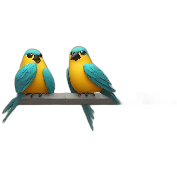 birds sit on wall emoji