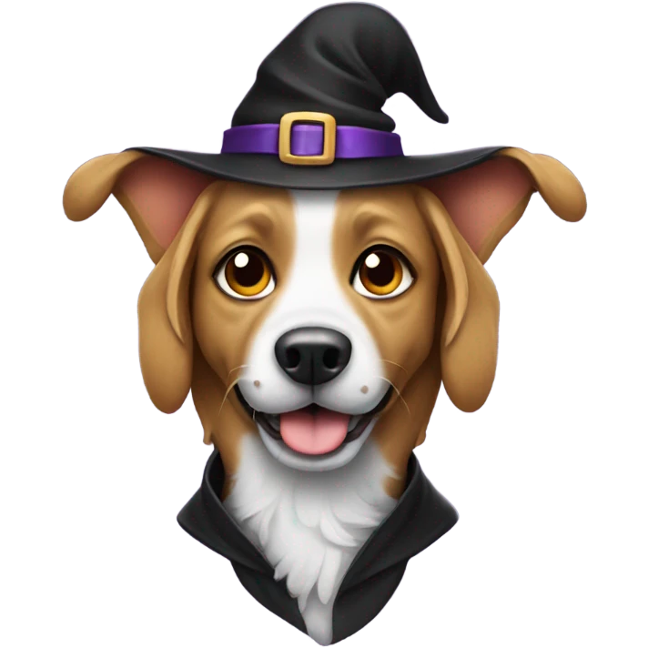 Dog in Halloween costume emoji