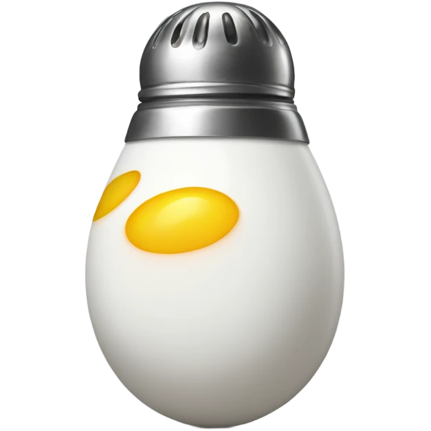 Salt shaker dancing with an egg emoji