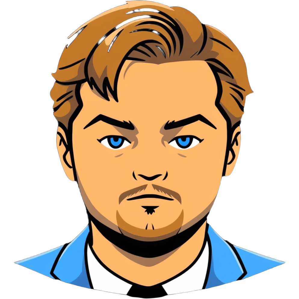 Leonardo DiCaprio upper body portrait emoji
