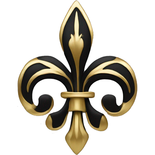 Black and gold fleur de le emoji