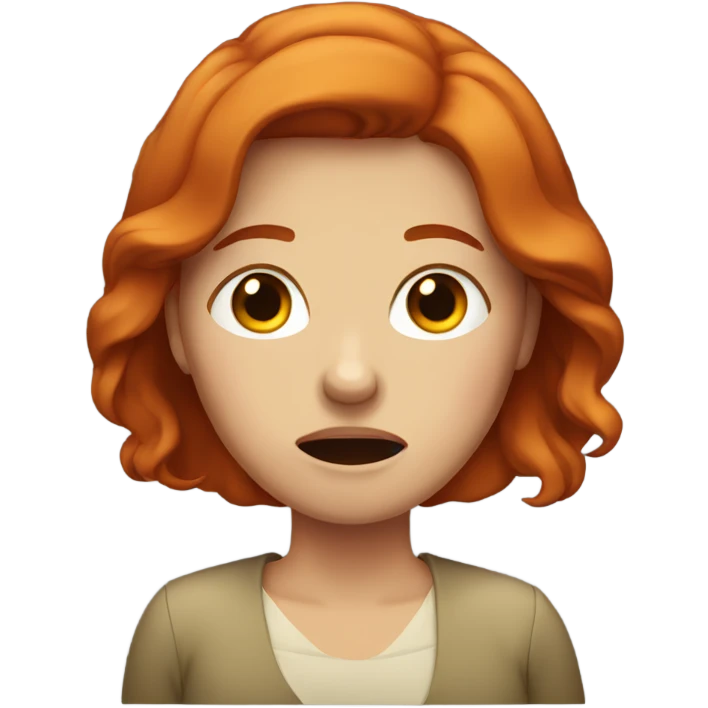 Redhead woman crying  emoji