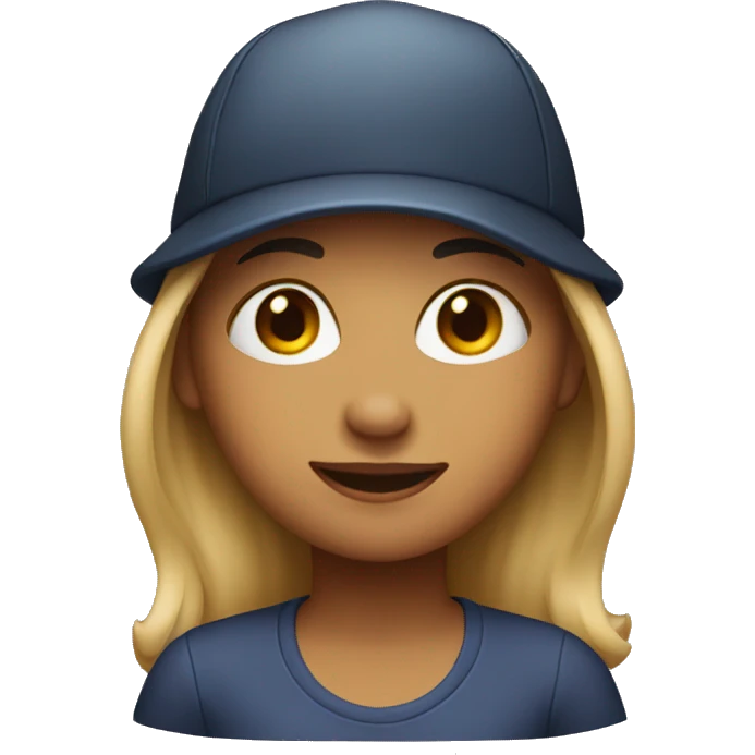 Girl with backwards hat  emoji