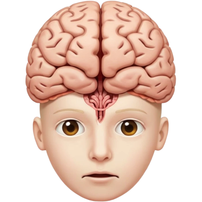 drugged person, top of head open with brain visible emoji
