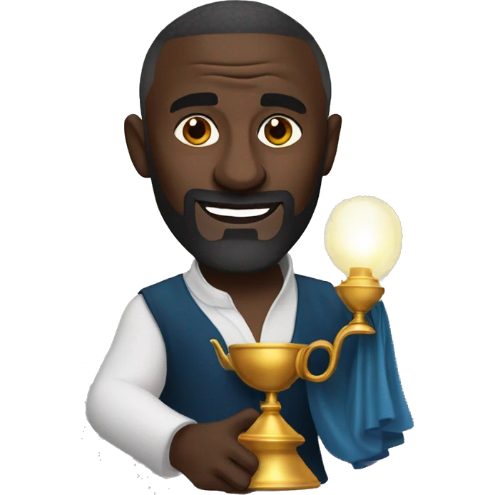 idris elba genie with lamp emoji