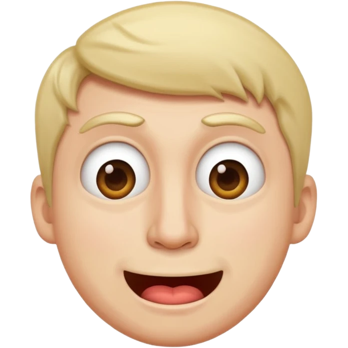 A man with funny face emoji