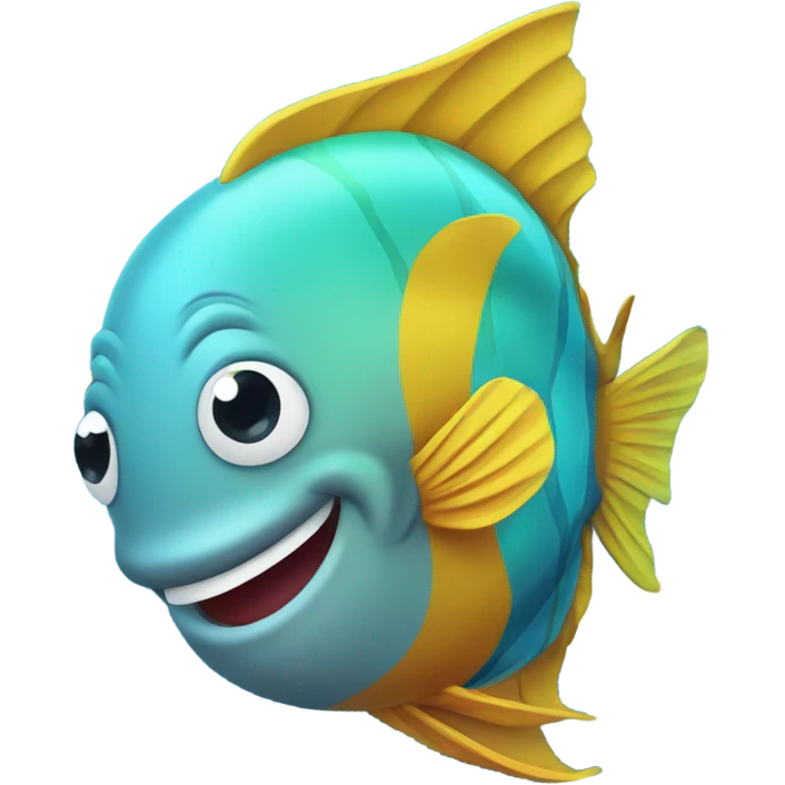 Happy fish emoji