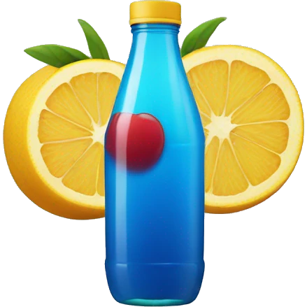 juice bottle with blue liquid emoji