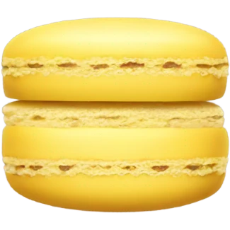 one yellow macaron  emoji