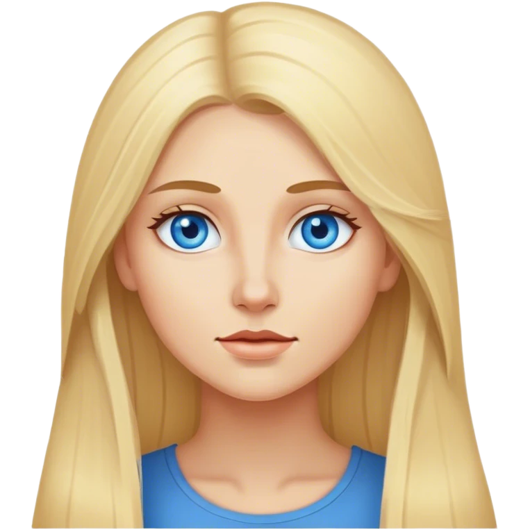 Cinematic realistic blonde with long hair, blue eyes came up with an idea emoji