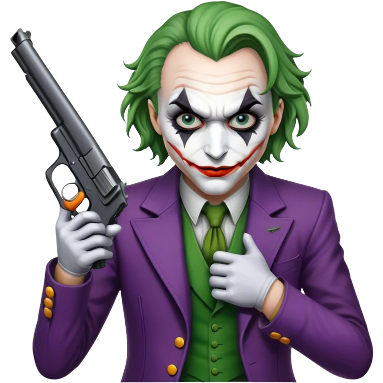 joker with a gun emoji