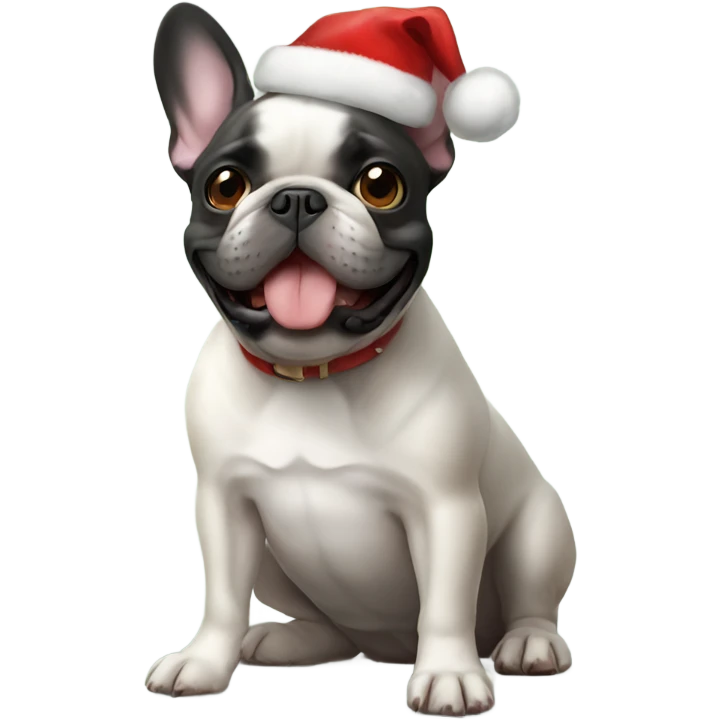 French bulldog cristmas  emoji