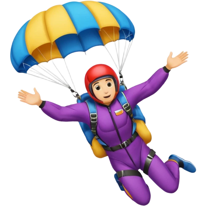 parachute with a person emoji