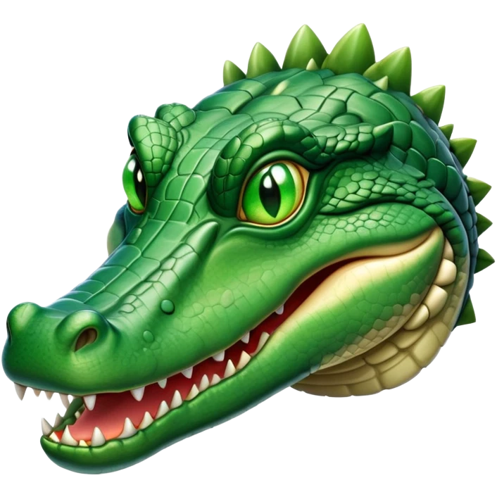cinematic-noble-crocodile-portrait-emoji,-poised-and-regal,-with-a-powerful,-elongated-build-and-a-rugged,-scaly-emerald-green-hide,-piercing-cold-eyes,-simplified-yet-sharp-and-sophisticated-features,-highly-detailed,-glowing emoji