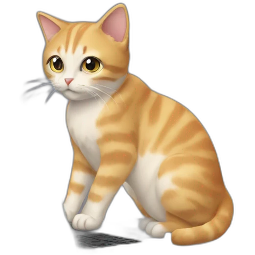 cat working on the laptop emoji