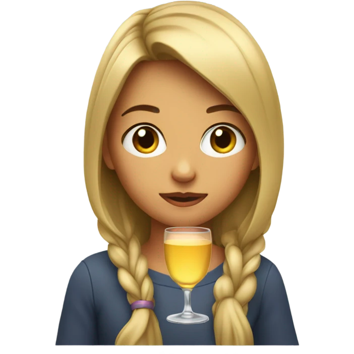 Girl drinking  emoji