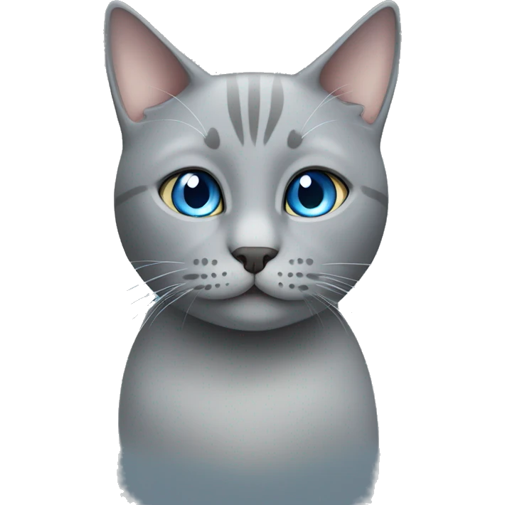 blue eyes grey cat and toilet  emoji
