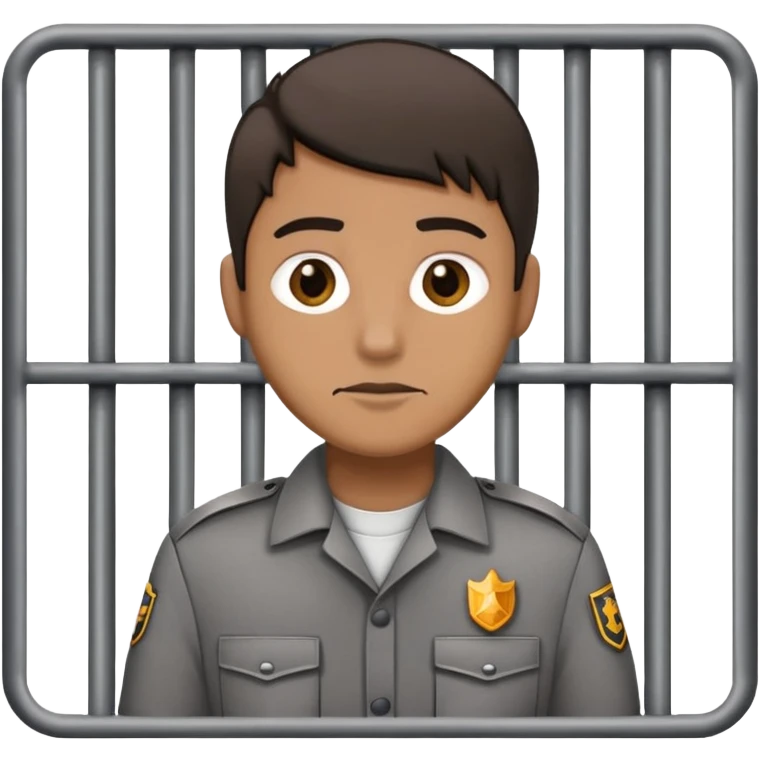 Criminal wearing Jail Uniform emoji