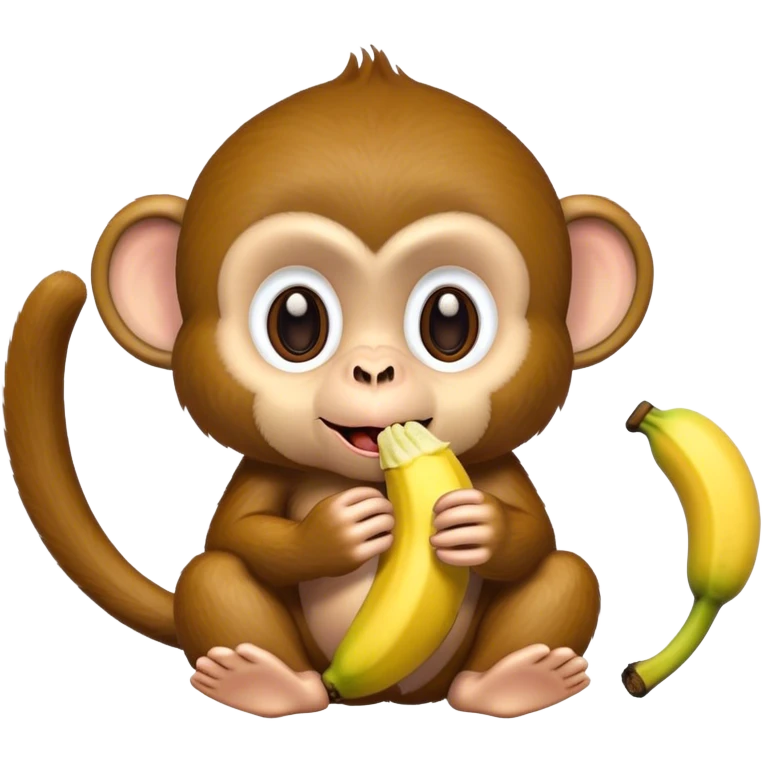 Monkey eating a banana  emoji