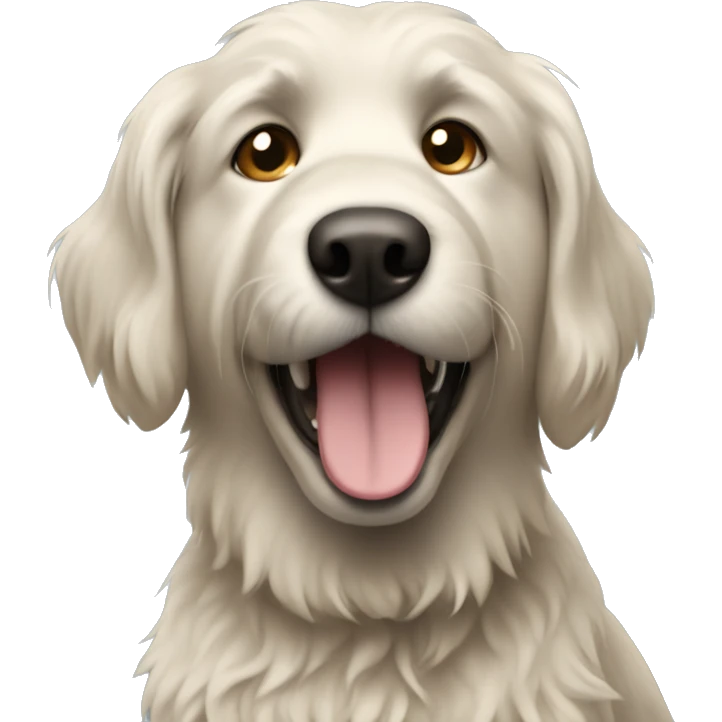 shaggy dog similar to labrador emoji