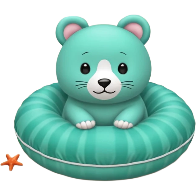 Милая лягушка в солнцезащитных очках на пляже emoji