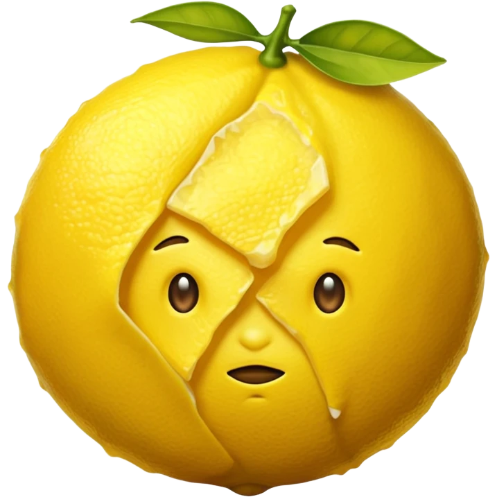 The leftovers of a lemon after making lemon juice emoji