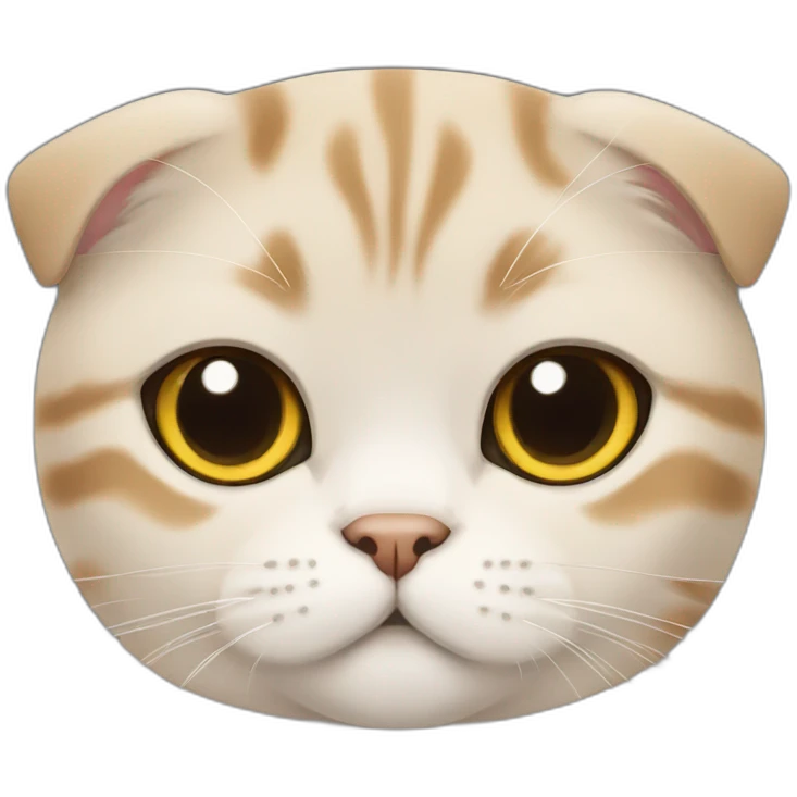 Scottish fold cat emoji