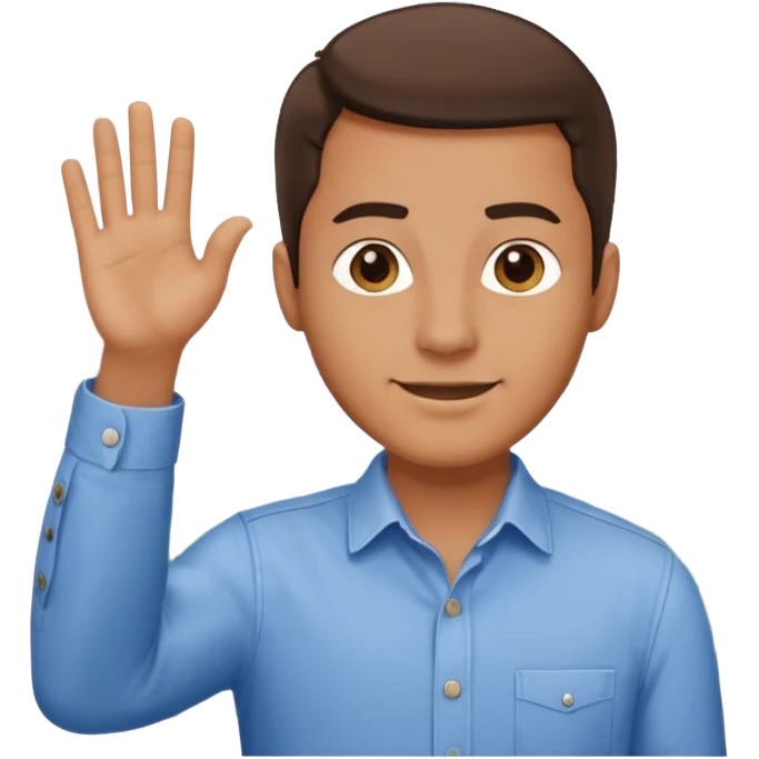 pullman finestra uomo che saluta emoji