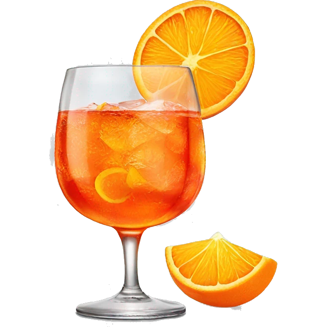 Aperol spritz with orange slice emoji