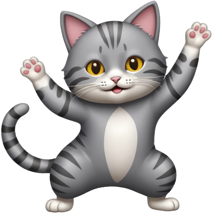 A cat doing the ay mi gatito dance emoji