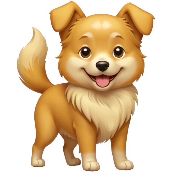 A dog wagging its tail emoji