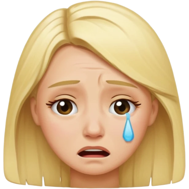 Femme blond qui pleure emoji