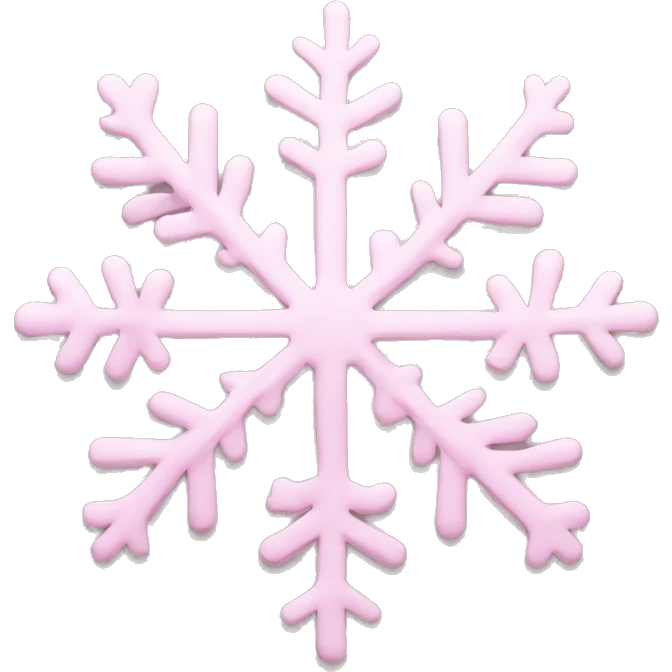 pastel pink snowflake  emoji