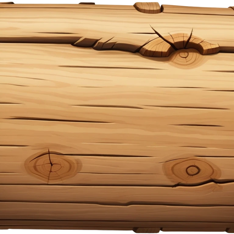 light brown wooden log, horizontal emoji