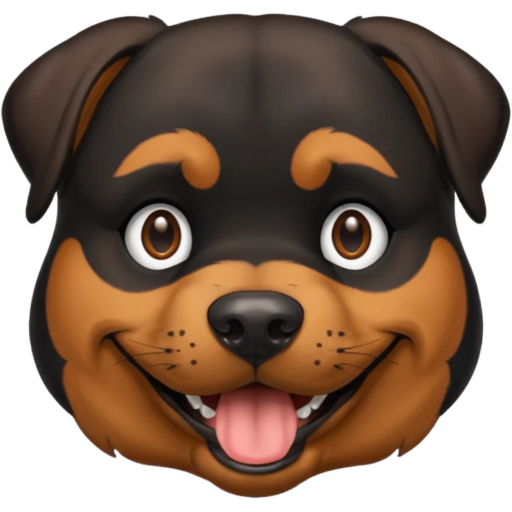 Rottweiler hoofd blij emoji
