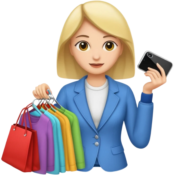 woman buying clothes emoji