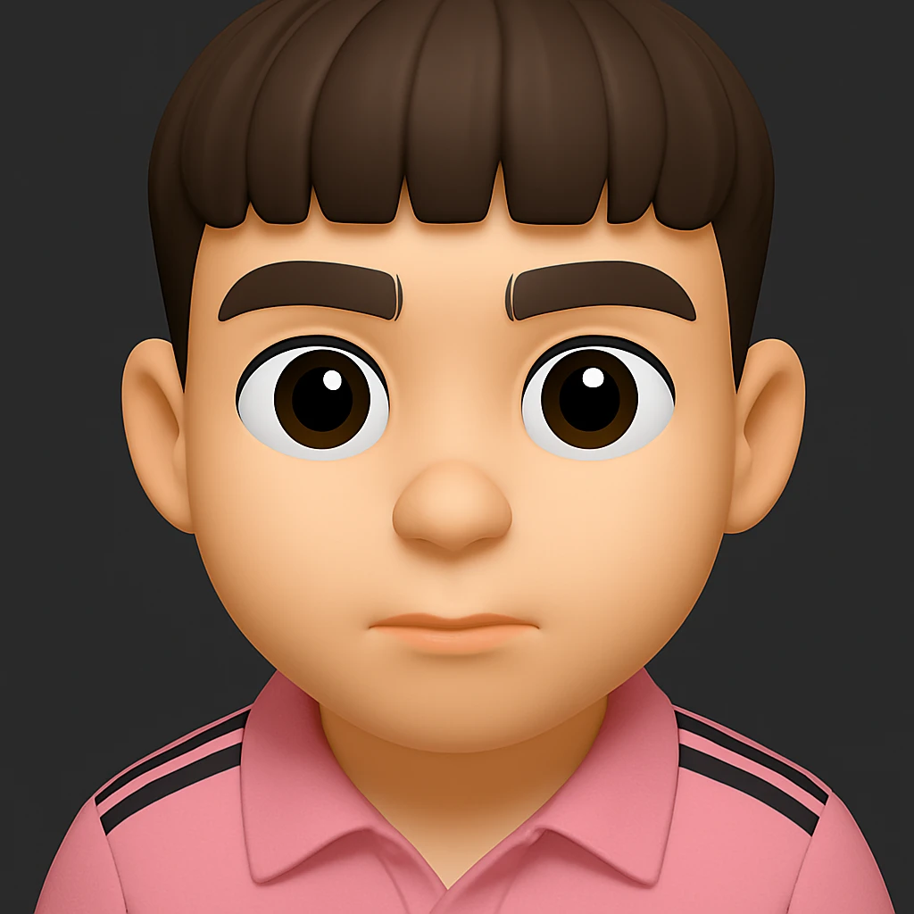Create a 3D emoji style image based on the provided photo. The style should be cartoonish with large eyes and smooth lines, capturing the essence of a 3D emoji but with a playful, animated feel. emoji