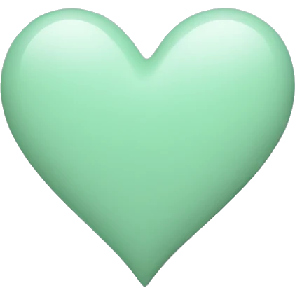 Pastel green heart emoji