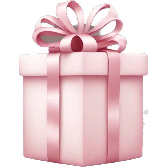 Light pink Christmas gifts under a white Christmas tree  emoji