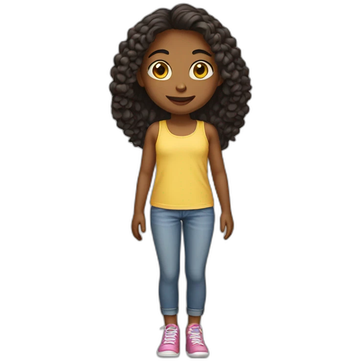 young girl full body emoji