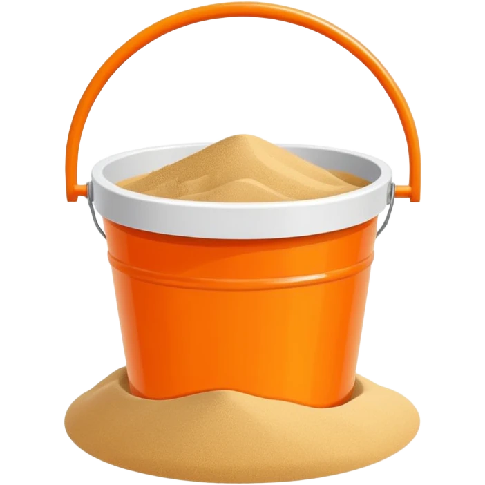 Orange beach bucket emoji