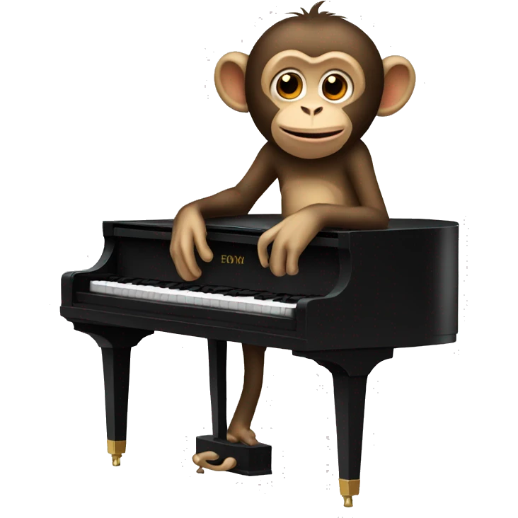 monkey with piano emoji