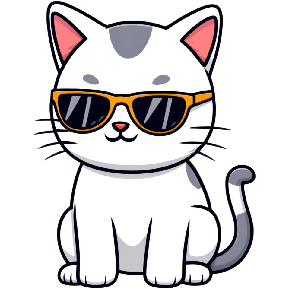 Cat with sunglasses emoji