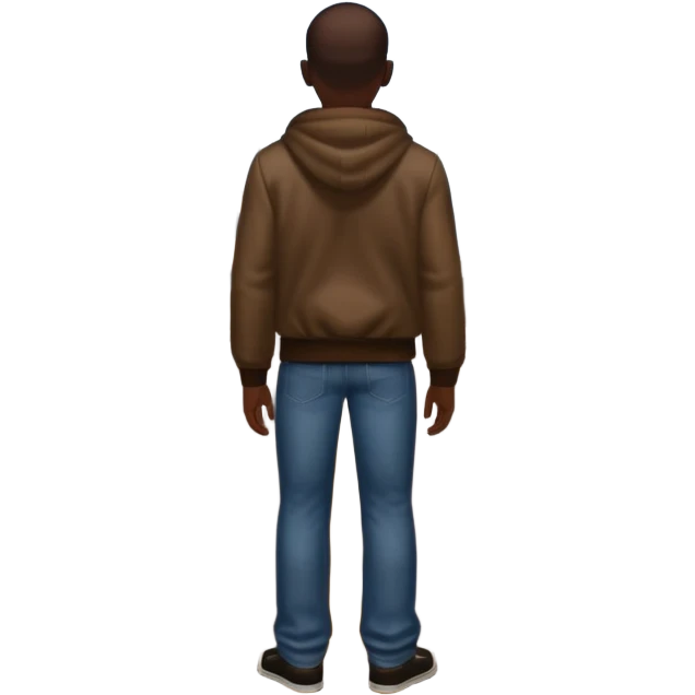 emoji inspired by the 'shit here we go again' meme from GTA, character CJ from behind, recognizable, urban atmosphere, full text 'ah shit, here we go again' visible emoji