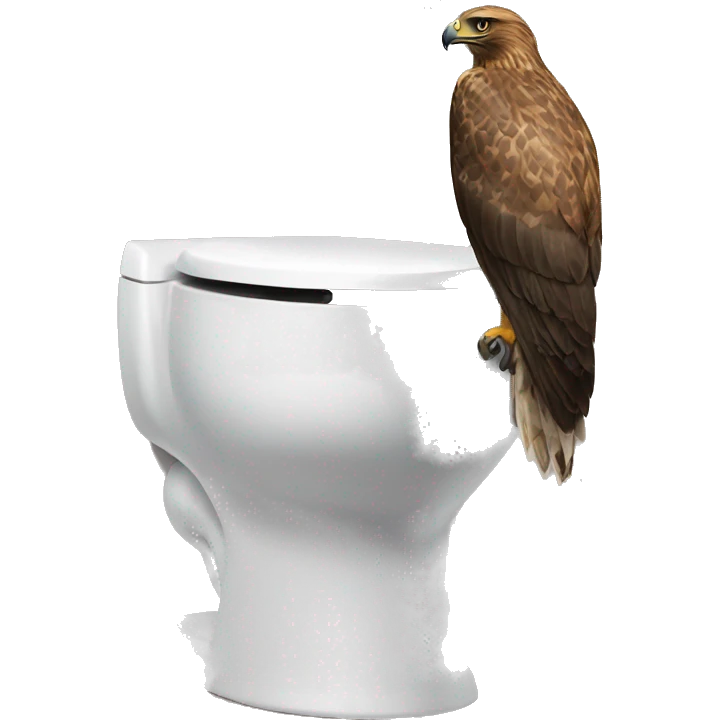 hawk tuah riding a skibidi toilet emoji